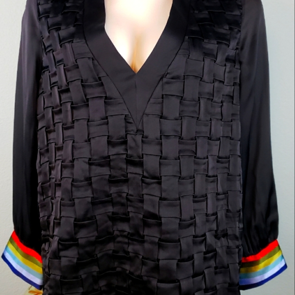 NWT Cynthia Rowley  Long Sleeve Silk  Blouse